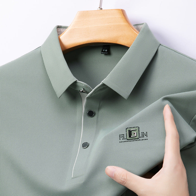 Summer Men's Long Sleeve Polo Shirt
