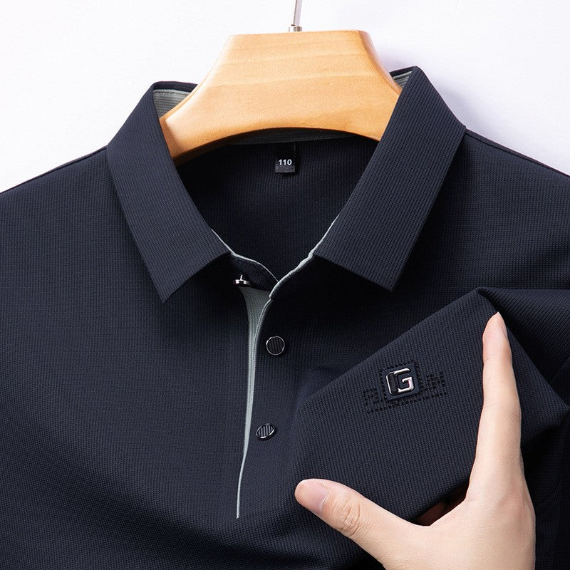 Summer Men's Long Sleeve Polo Shirt