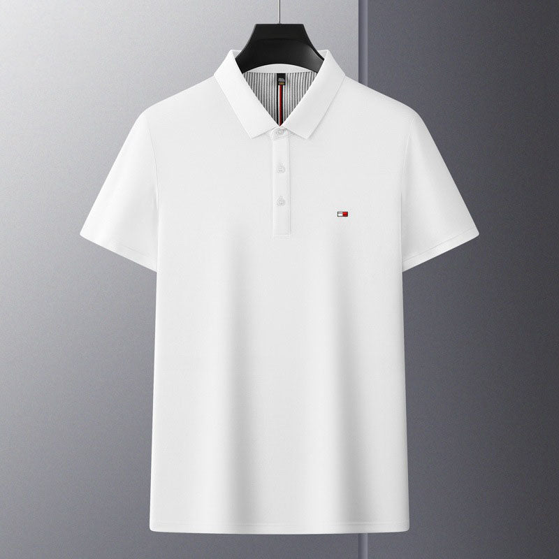 de805-Men's Summer Lapel Short Sleeve POLO Shirt