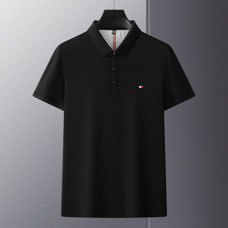 de805-Men's Summer Lapel Short Sleeve POLO Shirt