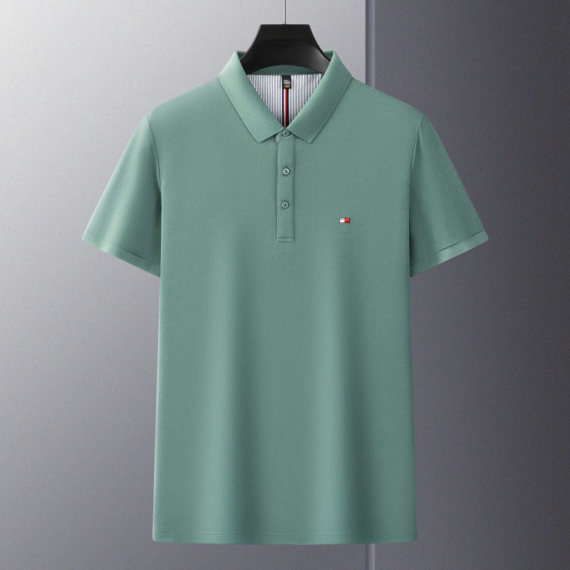 de805-Men's Summer Lapel Short Sleeve POLO Shirt