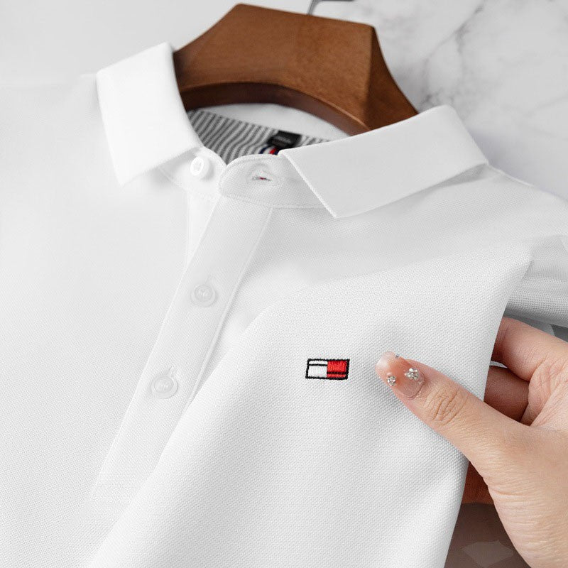 de805-Men's Summer Lapel Short Sleeve POLO Shirt