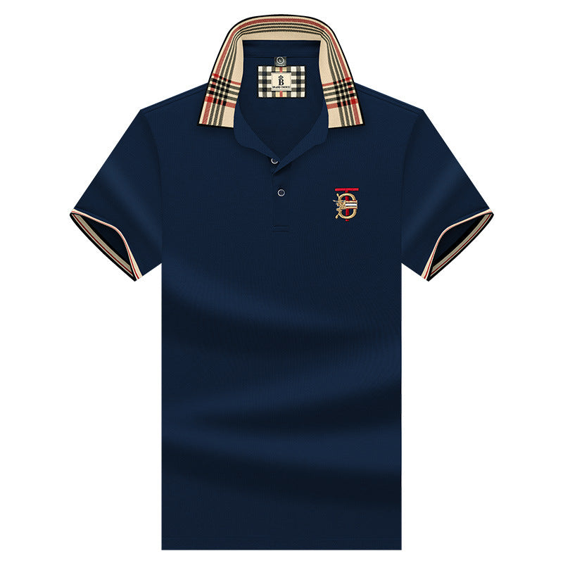 luu261-Men's summer short-sleeved polo shirt