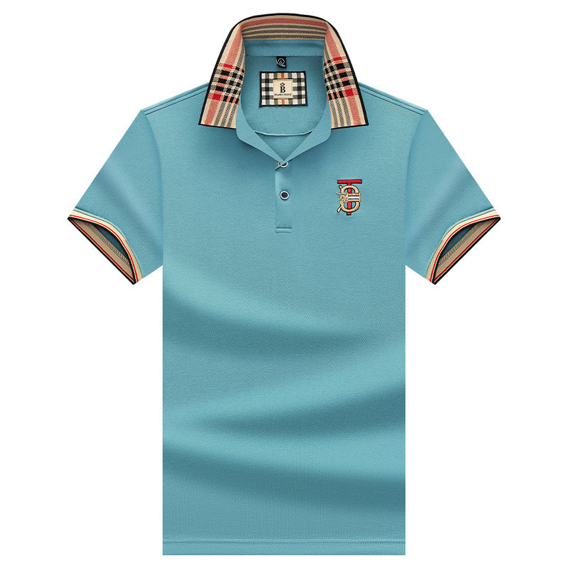 luu261-Men's summer short-sleeved polo shirt