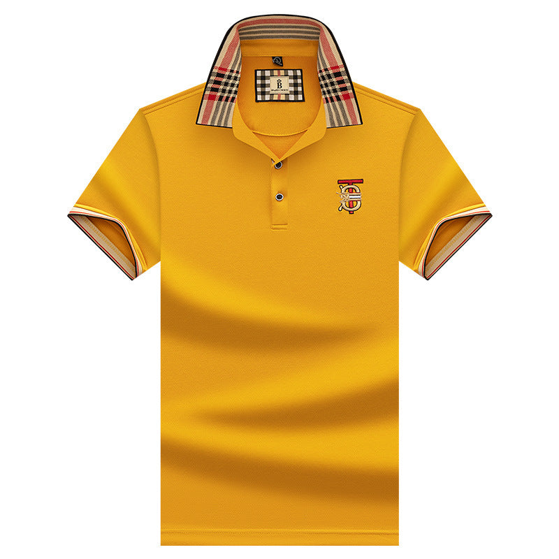luu261-Men's summer short-sleeved polo shirt