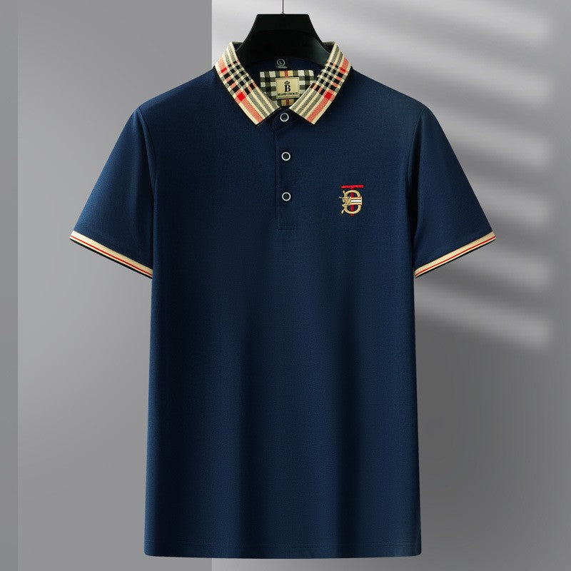 luu261-Men's summer short-sleeved polo shirt