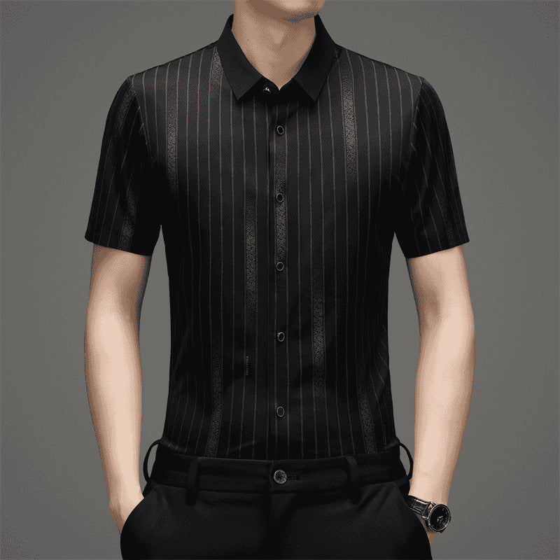 de811-Men's Summer Business Casual Short Sleeve Shirt