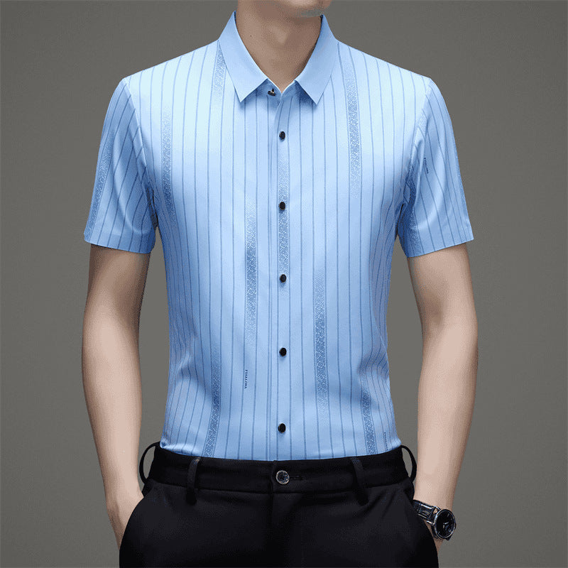 de811-Men's Summer Business Casual Short Sleeve Shirt