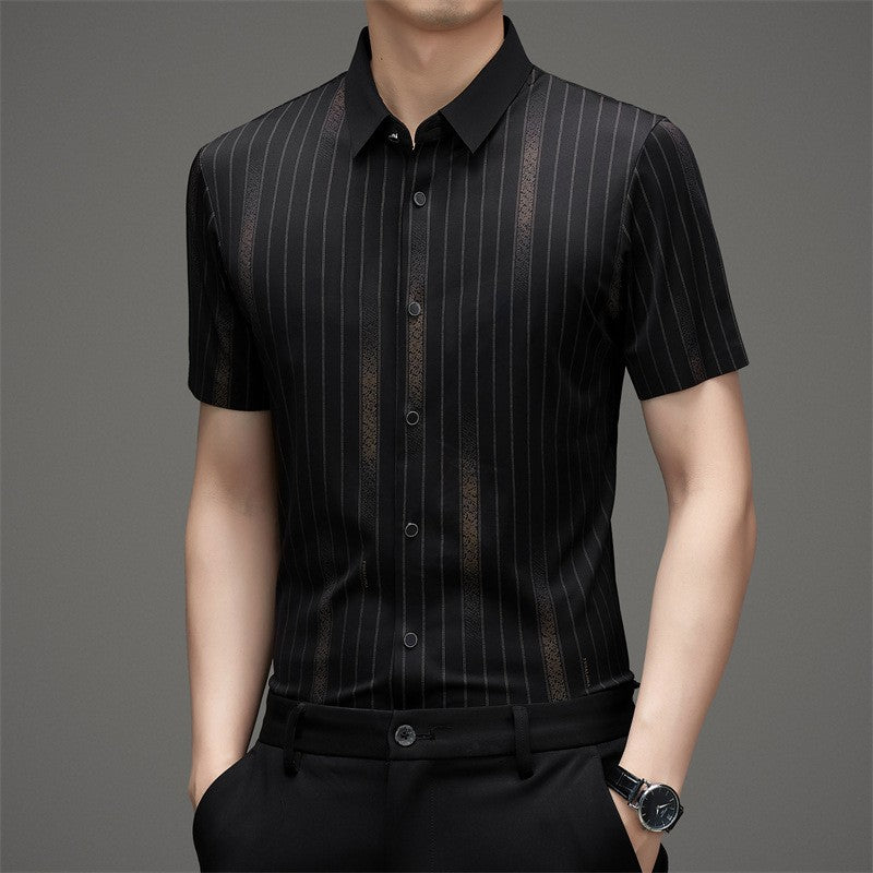 de811-Men's Summer Business Casual Short Sleeve Shirt