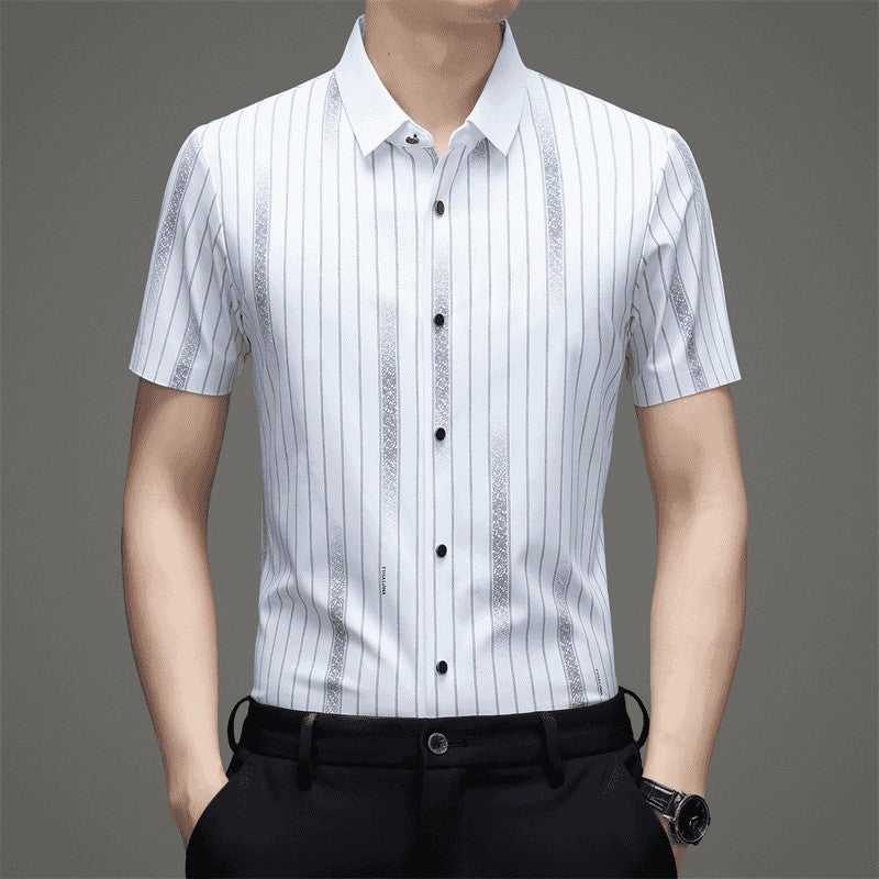 de811-Men's Summer Business Casual Short Sleeve Shirt