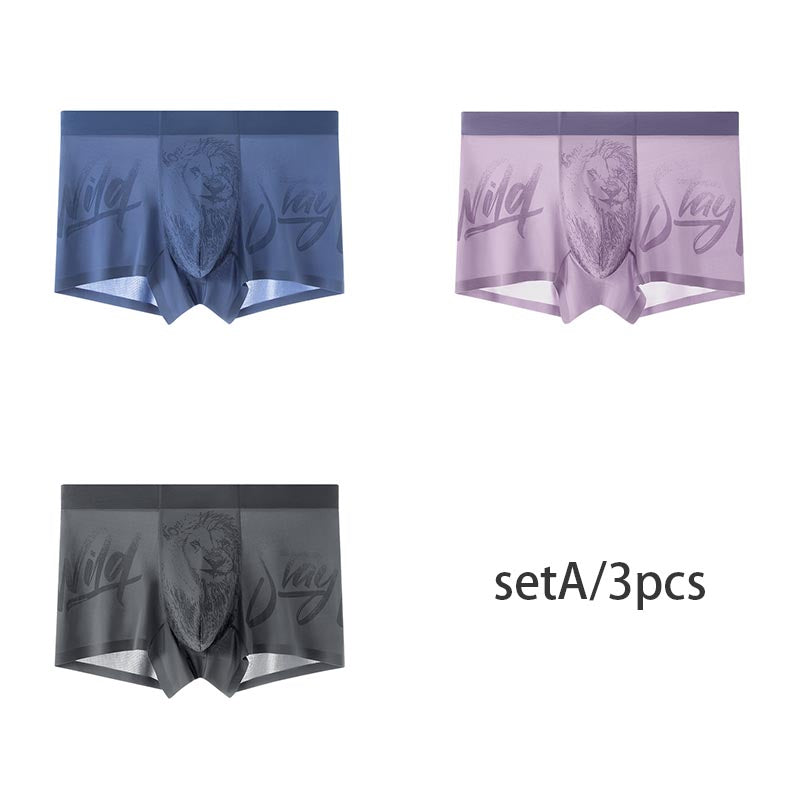 2025 Men's ice silk breathable quick-drying boxer briefs(cm299)