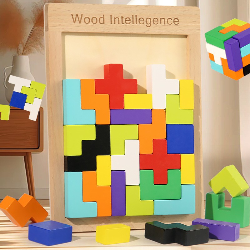 Children's educational 3D Tetris building blocks three-dimensional puzzle toy