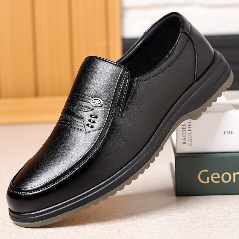 nc131-Men's business casual breathable leather shoes