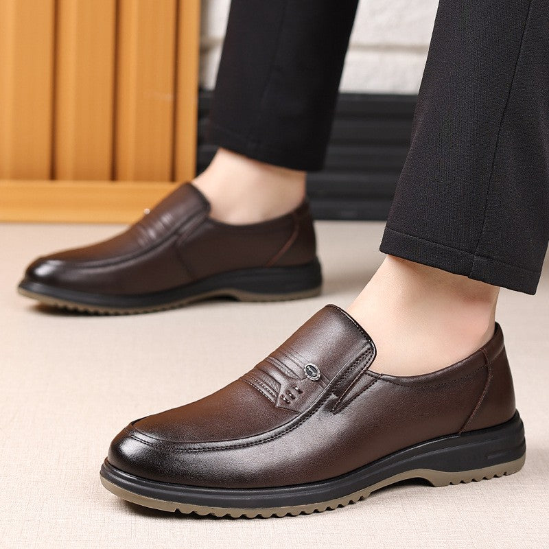 nc131-Men's business casual breathable leather shoes
