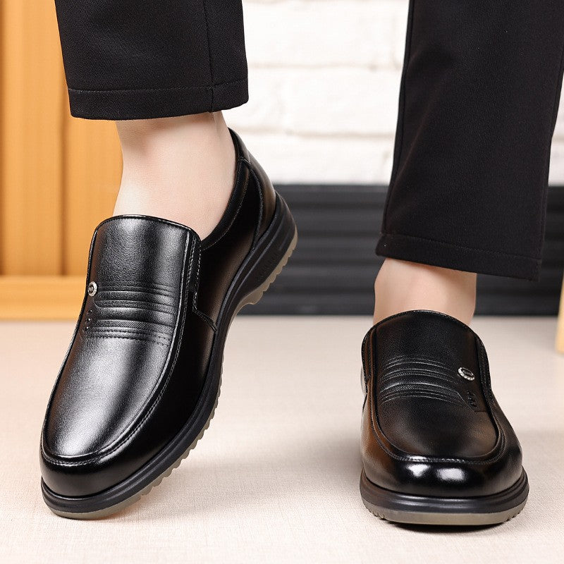 nc131-Men's business casual breathable leather shoes