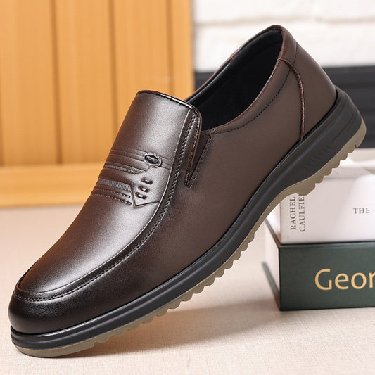 nc131-Men's business casual breathable leather shoes