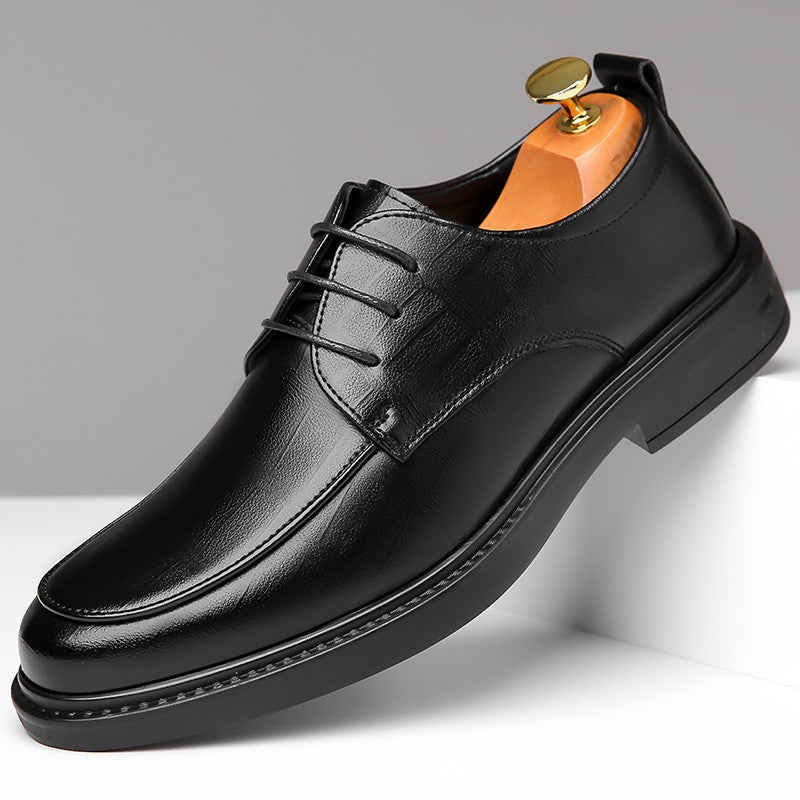cow137-Men's business suit British style casual leather shoes