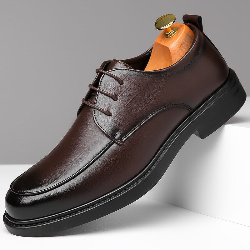 cow137-Men's business suit British style casual leather shoes