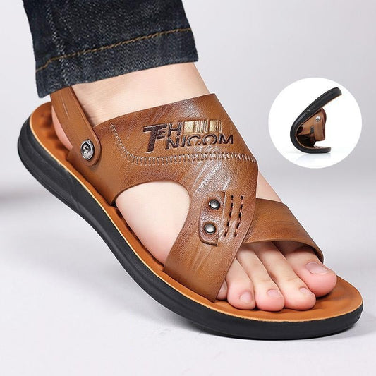 Men's summer breathable leather sandals(px77)