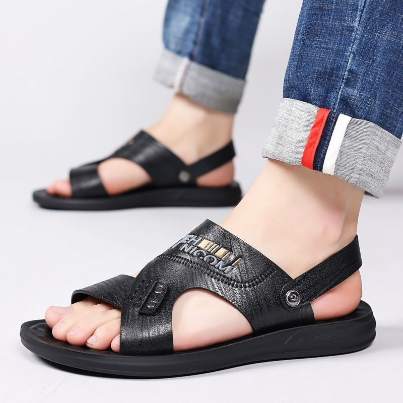 Men's summer breathable leather sandals(px77)