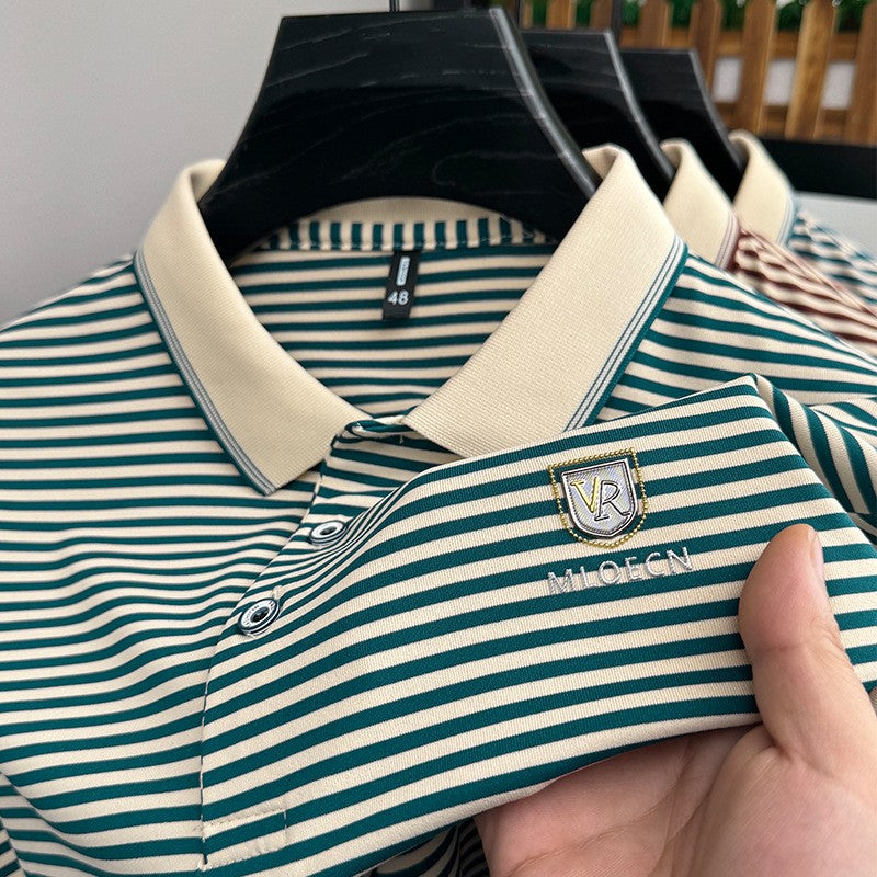 de815-Men's summer casual cotton short-sleeved T-shirt