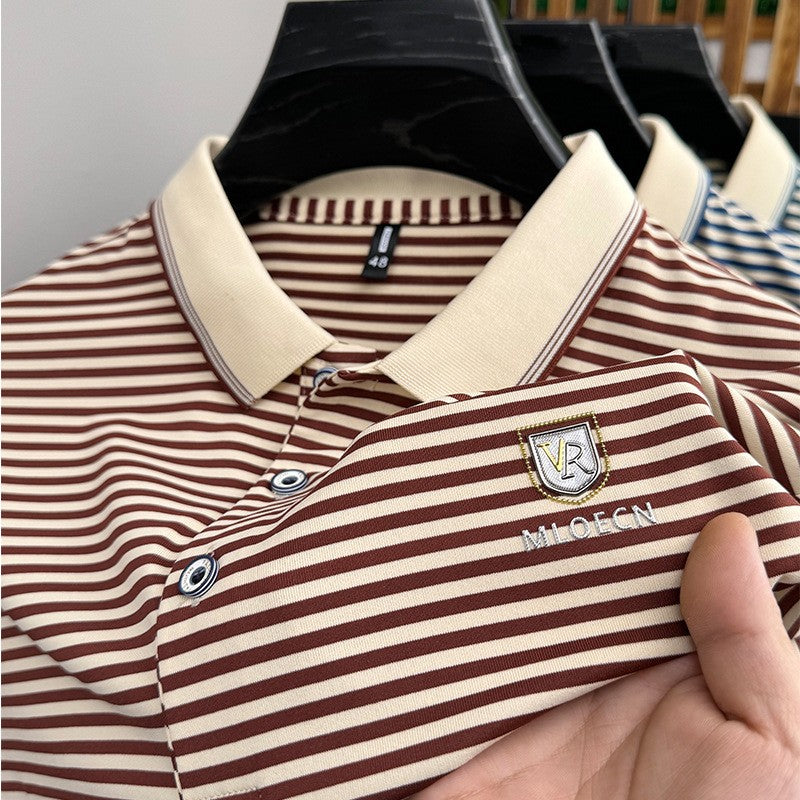 de815-Men's summer casual cotton short-sleeved T-shirt