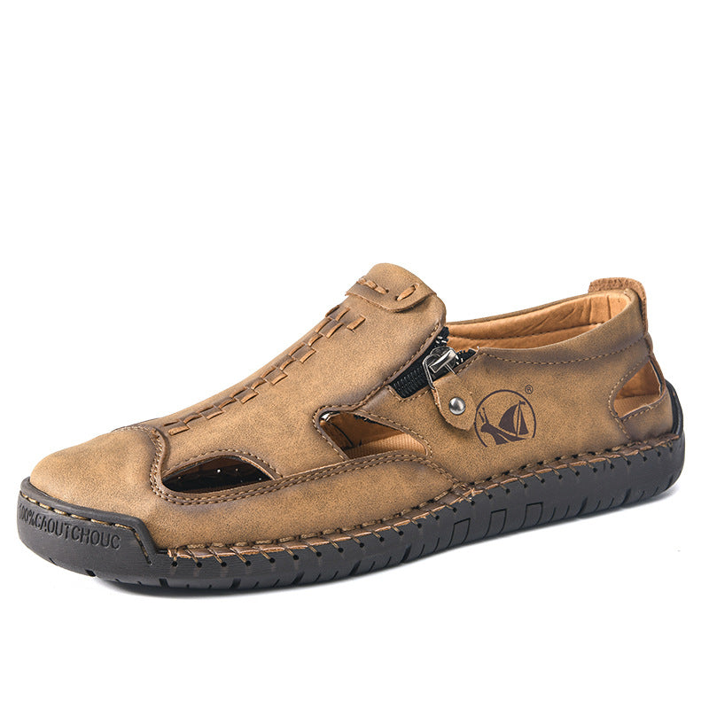 Hollow Fashion Breathable Casual Men's Leather Shoes(px84)