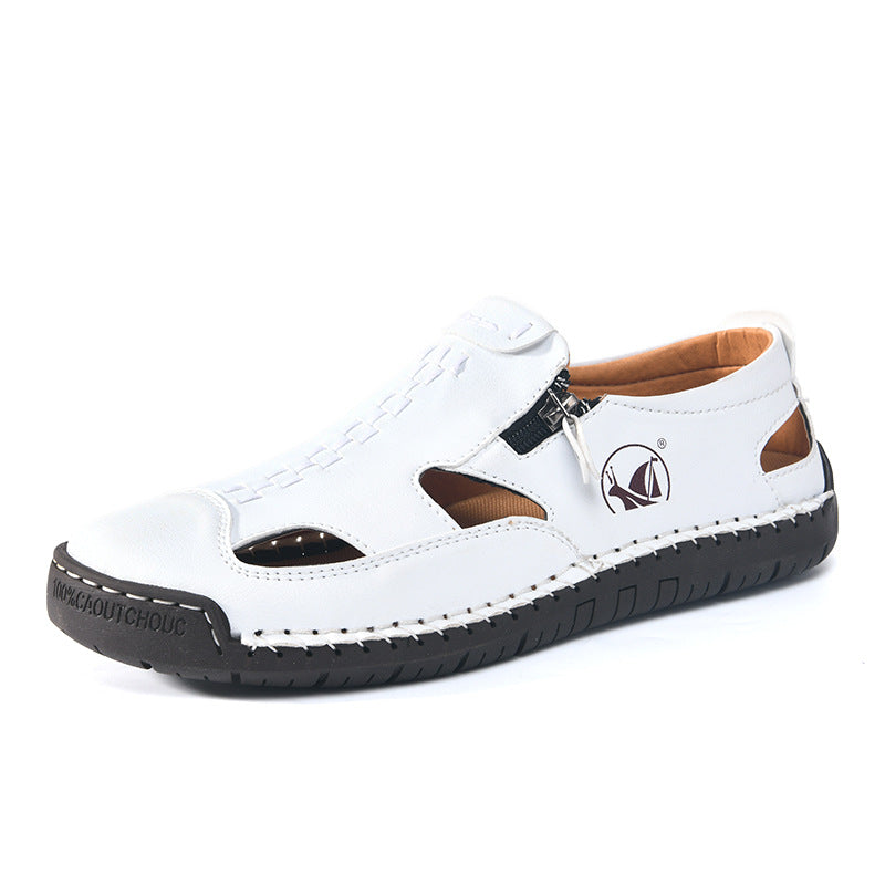 Hollow Fashion Breathable Casual Men's Leather Shoes(px84)