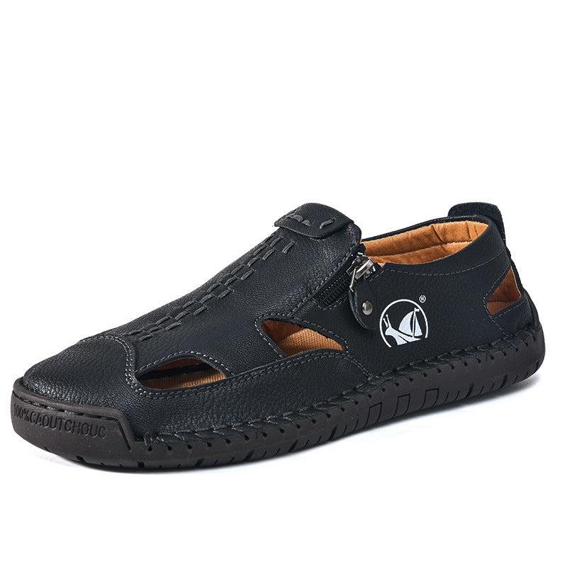 Hollow Fashion Breathable Casual Men's Leather Shoes(px84)