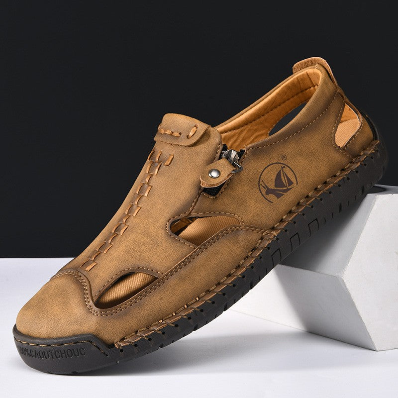 Hollow Fashion Breathable Casual Men's Leather Shoes(px84)