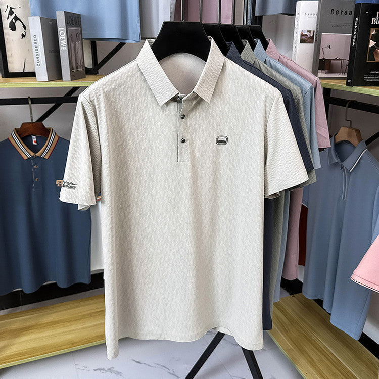 zd348-Men's summer ice silk short-sleeved T-shirt