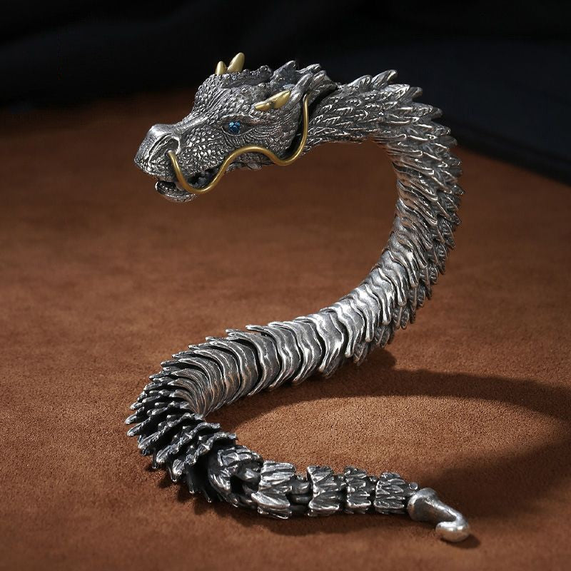 Men's ethnic fashion handmade retro Thai silver bracelet(cm320)