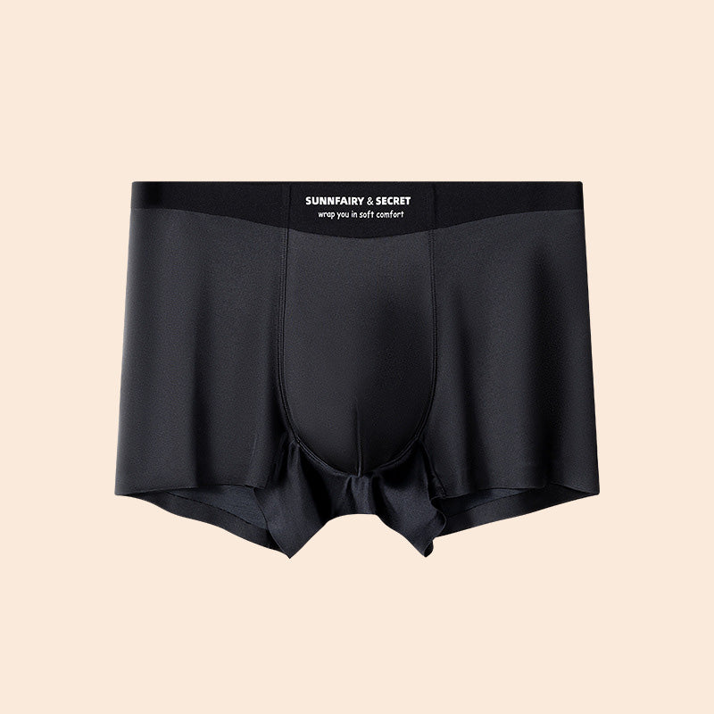 3pcs Light luxury satin soft silky breathable men's underwear(ud352)