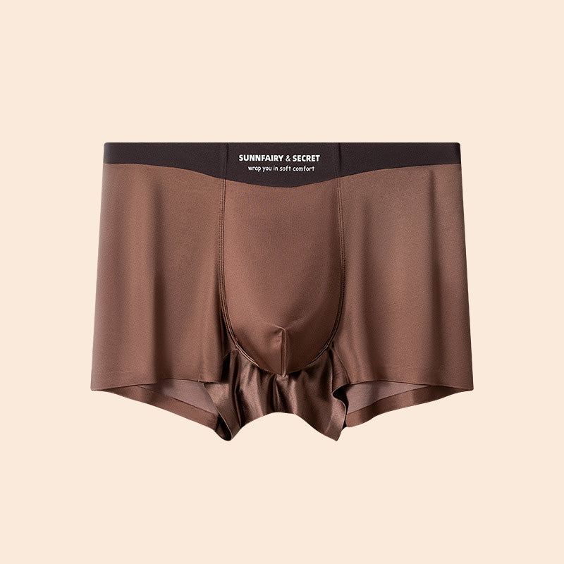 3pcs Light luxury satin soft silky breathable men's underwear(ud352)