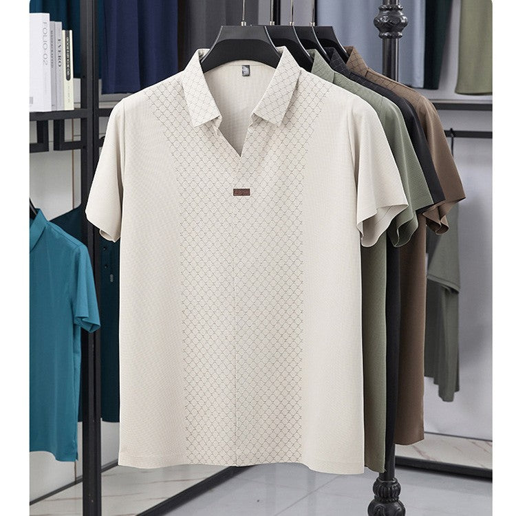 cf287-Men's Fashion Printed Short Sleeve POLO Shirt