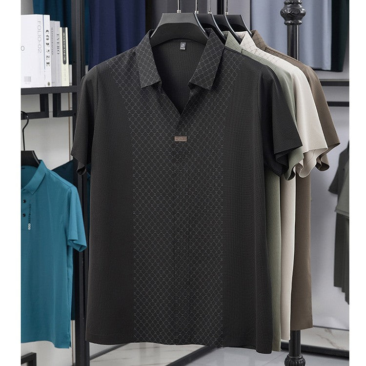 cf287-Men's Fashion Printed Short Sleeve POLO Shirt