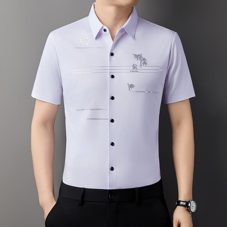 cf288-Men's summer business anti-wrinkle short-sleeved shirt