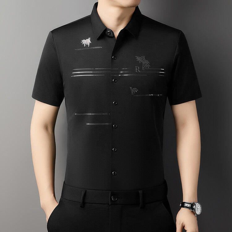 cf288-Men's summer business anti-wrinkle short-sleeved shirt
