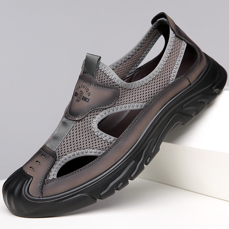 Daily casual mesh breathable men's leather shoes(cm327)