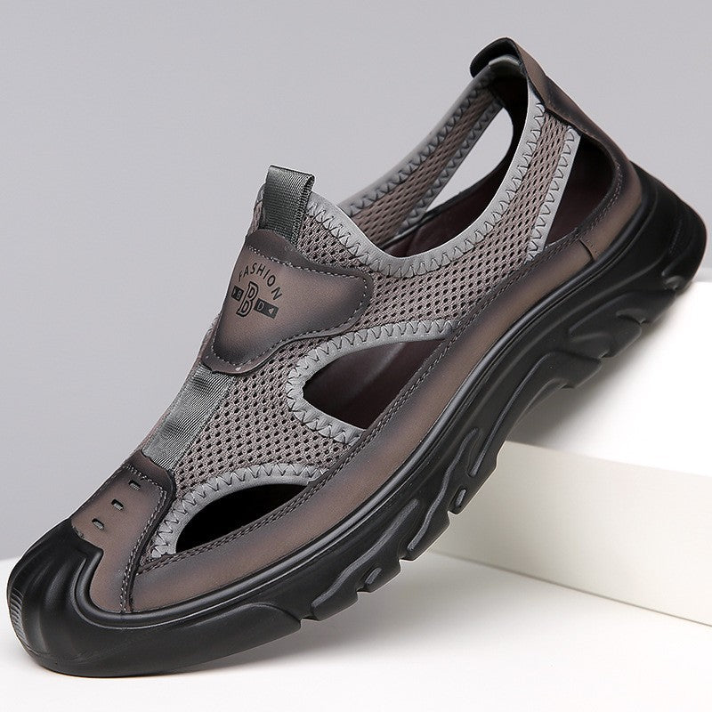Daily casual mesh breathable men's leather shoes(cm327)