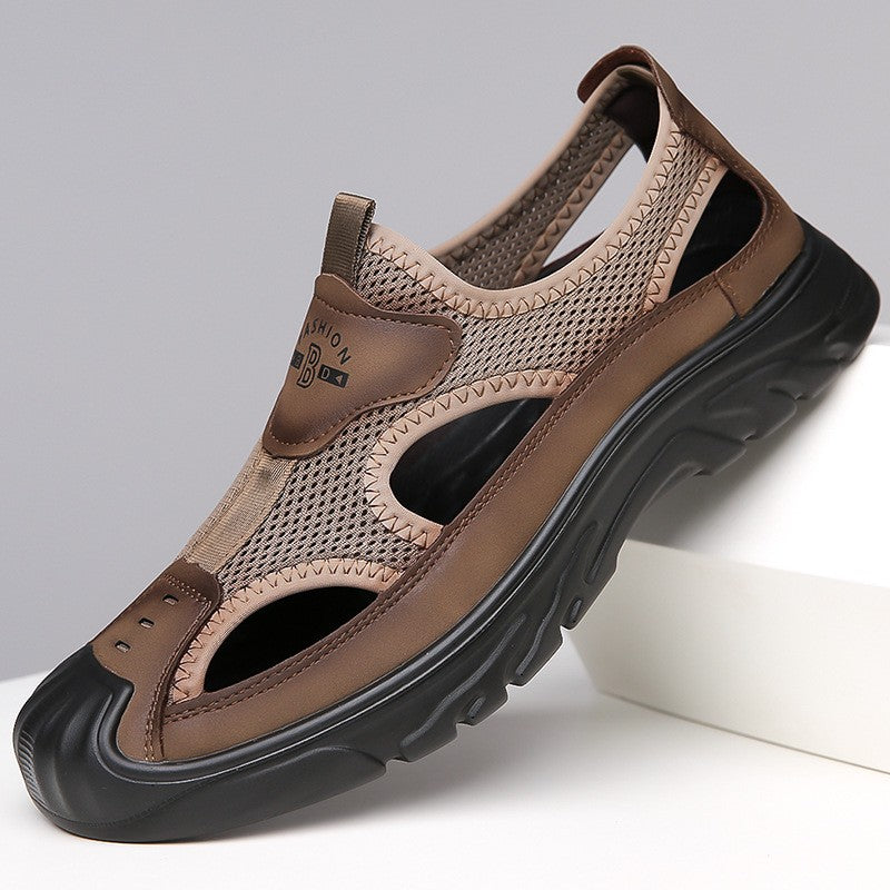 Daily casual mesh breathable men's leather shoes(cm327)