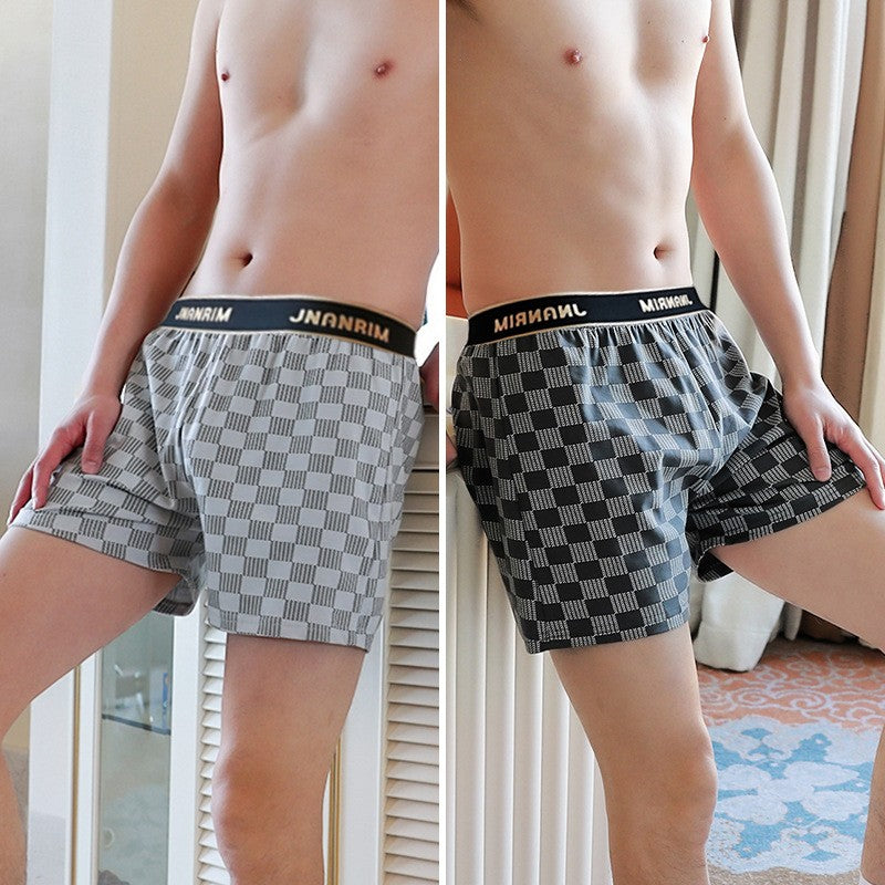 【1 Set 4 Pcs】Men's Cotton Printed Trendy Boxer Briefs(you375)