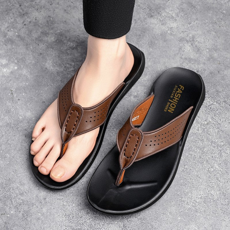 2025 Men's Fashionable Casual Top-Grain Cowhide Sandals(cm336)