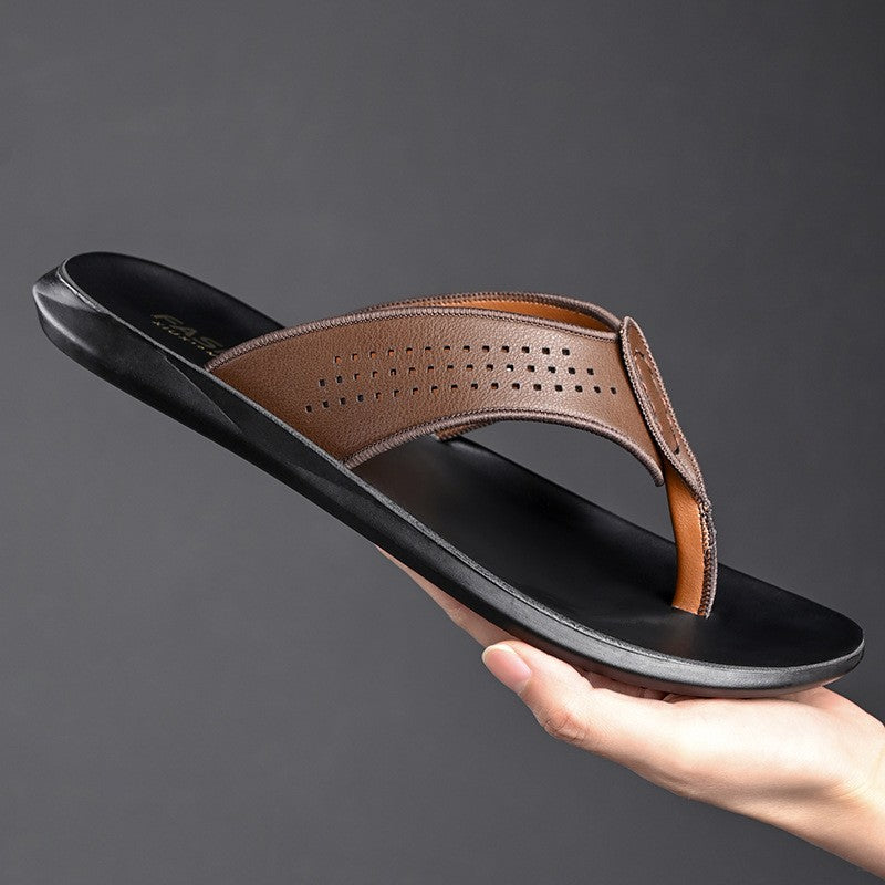2025 Men's Fashionable Casual Top-Grain Cowhide Sandals(cm336)