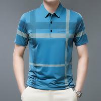 2025 Men's stylish casual lapel striped short-sleeved shirt(cm339)