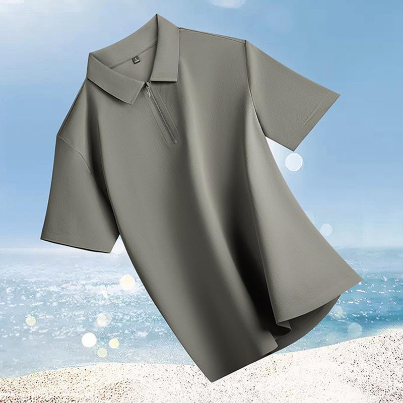 Men's quick-drying casual short-sleeved polo shirt