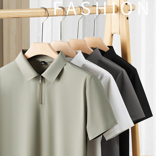 Men's quick-drying casual short-sleeved polo shirt
