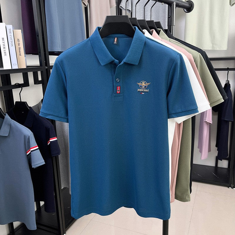 Summer Men's High-end Cotton Embroidered Polo Shirt(you379)