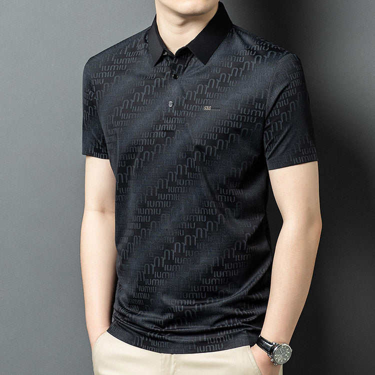 Summer men's thin short-sleeved polo shirt