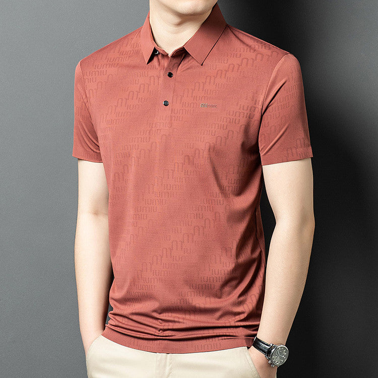Summer men's thin short-sleeved polo shirt
